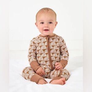 Little Sleepies Rust Rainbows Zippy - 0-3 months